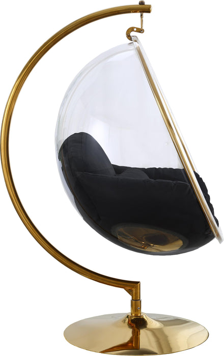 Luna Black Fabric Acrylic Swing Bubble Accent Chair (2 Boxes) - Royal Furniture & Gifts (MI) - Multi Location