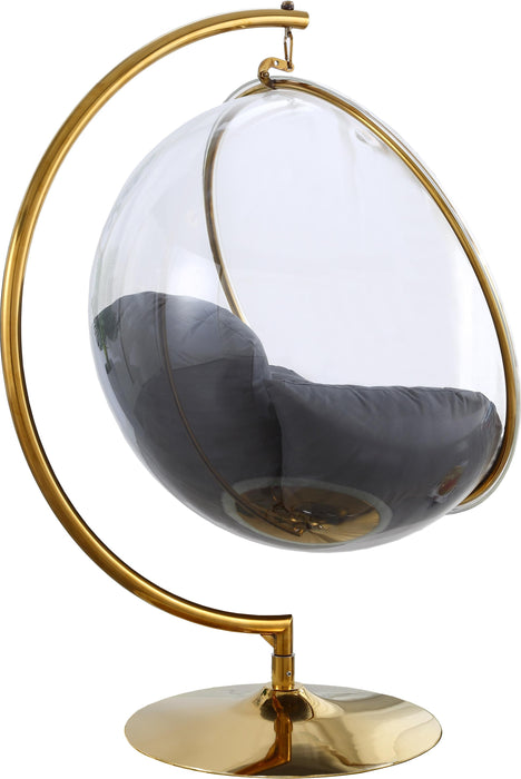 Luna Grey Fabric Acrylic Swing Bubble Accent Chair (2 Boxes) - Royal Furniture & Gifts (MI) - Multi Location