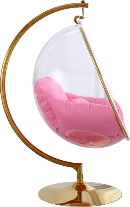 Luna Pink Fabric Acrylic Swing Bubble Accent Chair (2 Boxes) - Royal Furniture & Gifts (MI) - Multi Location