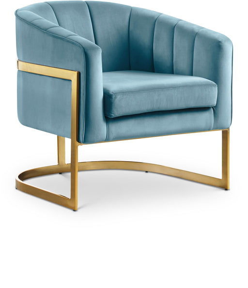 Carter Aqua Velvet Accent Chair - Royal Furniture & Gifts (MI) - Multi Location