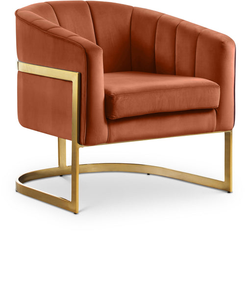 Carter Cognac Velvet Accent Chair - Royal Furniture & Gifts (MI) - Multi Location