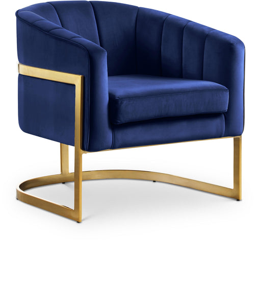 Carter Navy Velvet Accent Chair - Royal Furniture & Gifts (MI) - Multi Location