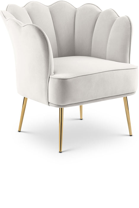 Jester Cream Velvet Accent Chair - Royal Furniture & Gifts (MI) - Multi Location