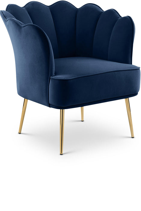 Jester Navy Velvet Accent Chair - Royal Furniture & Gifts (MI) - Multi Location