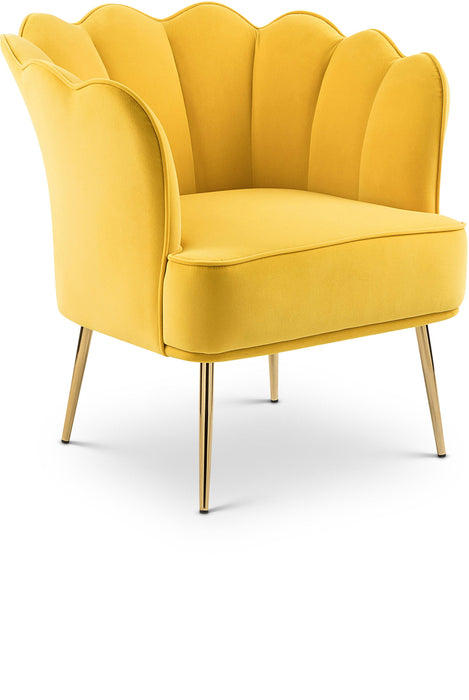 Jester Yellow Velvet Accent Chair - Royal Furniture & Gifts (MI) - Multi Location