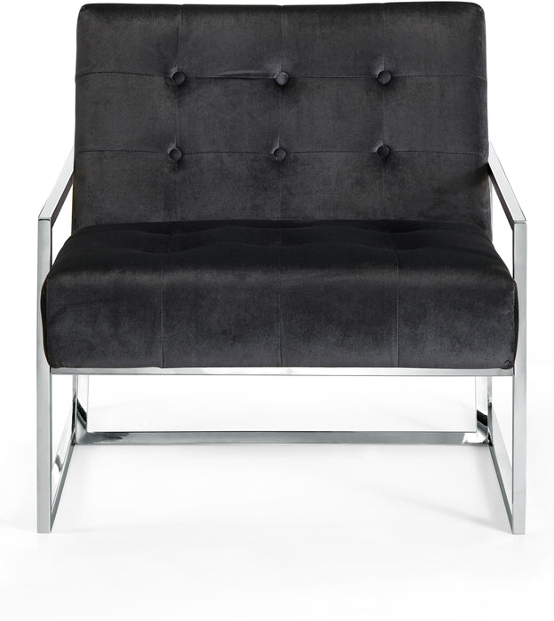 Alexis Black Velvet Accent Chair - Royal Furniture & Gifts (MI) - Multi Location