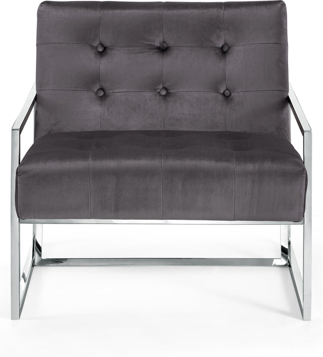 Alexis Grey Velvet Accent Chair - Royal Furniture & Gifts (MI) - Multi Location