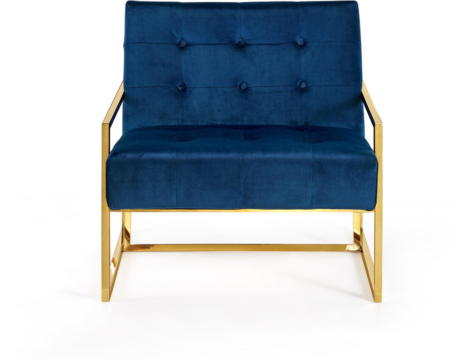 Pierre Navy Velvet Accent Chair - Royal Furniture & Gifts (MI) - Multi Location