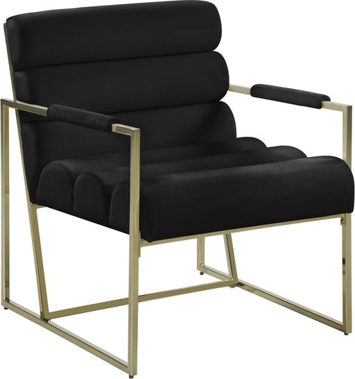 Wayne Black Velvet Accent Chair - Royal Furniture & Gifts (MI) - Multi Location