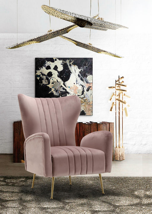 Opera Pink Velvet Accent Chair - Royal Furniture & Gifts (MI) - Multi Location