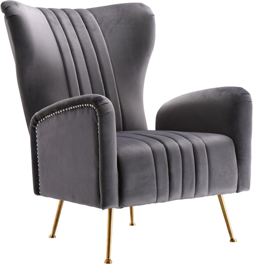 Opera Grey Velvet Accent Chair - Royal Furniture & Gifts (MI) - Multi Location