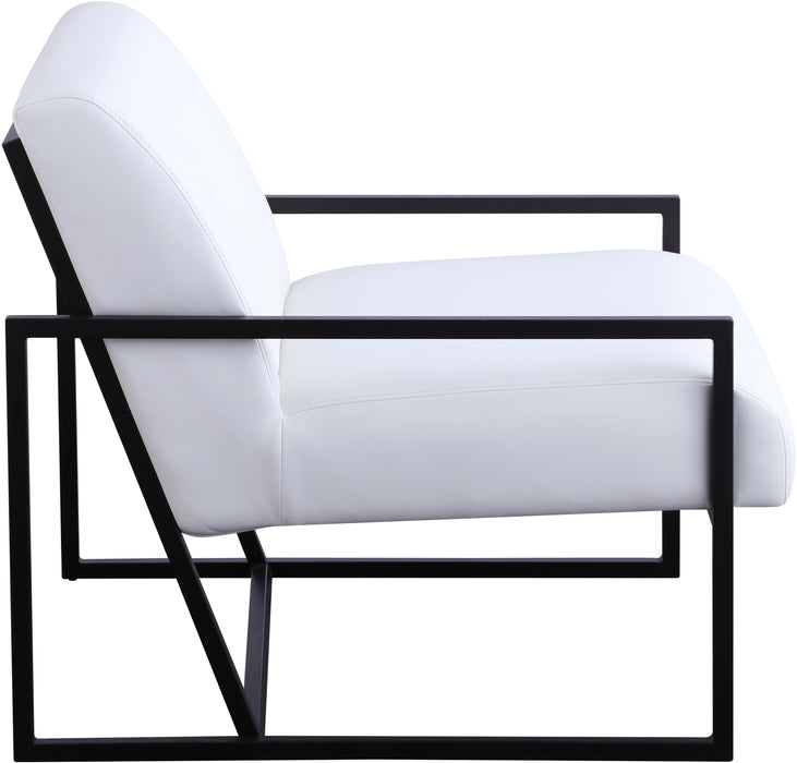 Industry White Faux Leather Accent Chair - Royal Furniture & Gifts (MI) - Multi Location