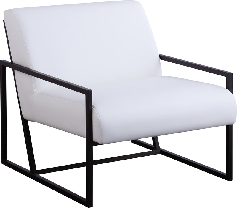 Industry White Faux Leather Accent Chair - Royal Furniture & Gifts (MI) - Multi Location