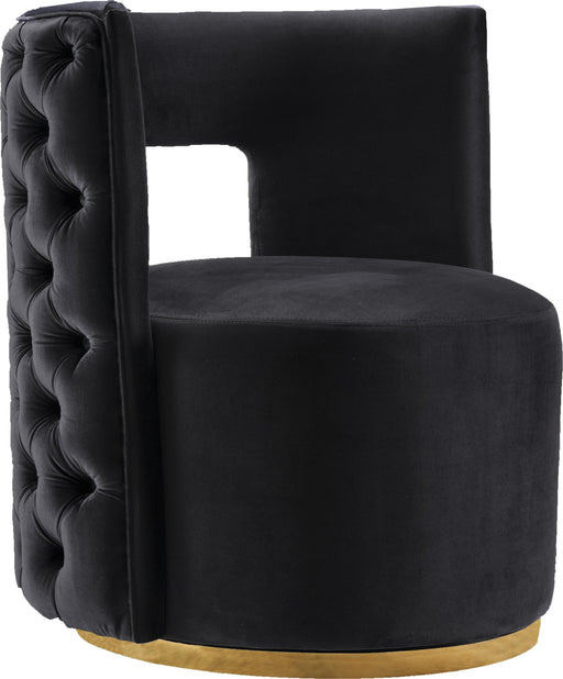 Theo Black Velvet Accent Chair - Royal Furniture & Gifts (MI) - Multi Location