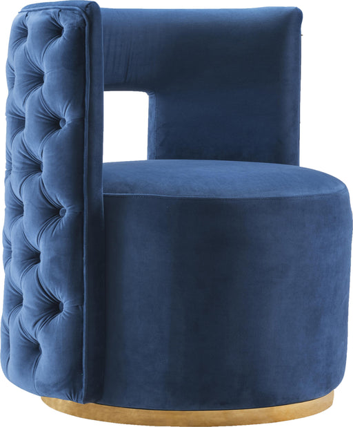 Theo Navy Velvet Accent Chair - Royal Furniture & Gifts (MI) - Multi Location