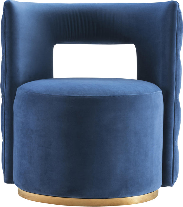Theo Navy Velvet Accent Chair - Royal Furniture & Gifts (MI) - Multi Location