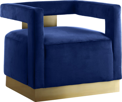 Armani Navy Velvet Accent Chair - Royal Furniture & Gifts (MI) - Multi Location