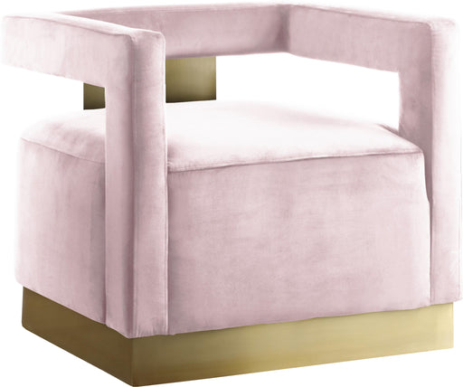 Armani Pink Velvet Accent Chair - Royal Furniture & Gifts (MI) - Multi Location