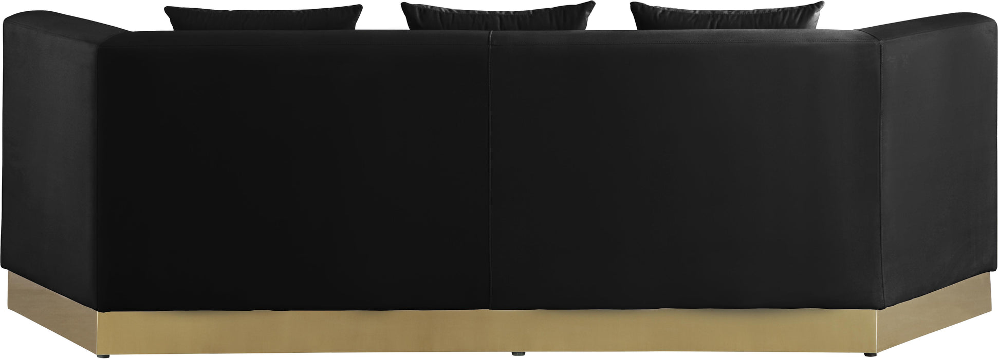 Marquis Black Velvet Sofa - Royal Furniture & Gifts (MI) - Multi Location