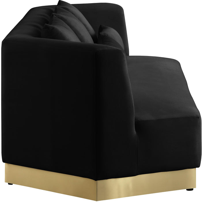Marquis Black Velvet Sofa - Royal Furniture & Gifts (MI) - Multi Location
