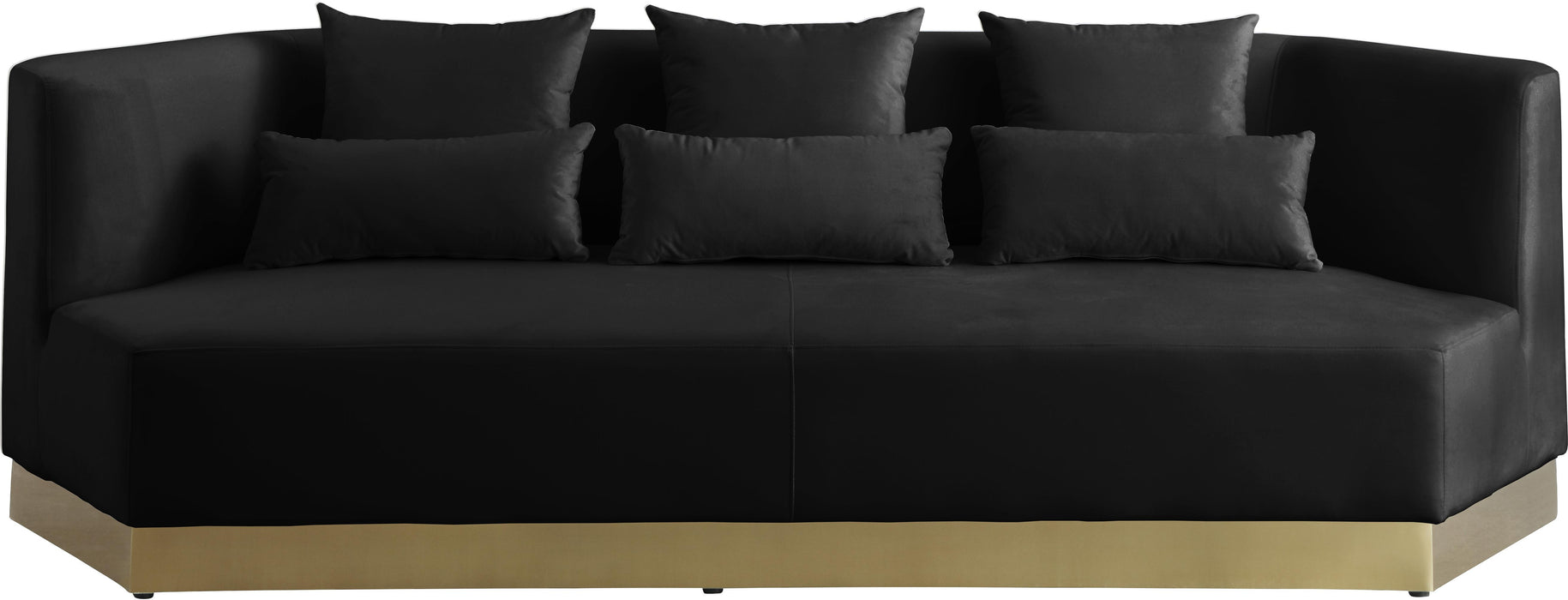 Marquis Black Velvet Sofa - Royal Furniture & Gifts (MI) - Multi Location