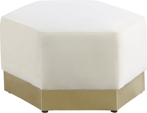 Marquis Cream Velvet Ottoman - Royal Furniture & Gifts (MI) - Multi Location