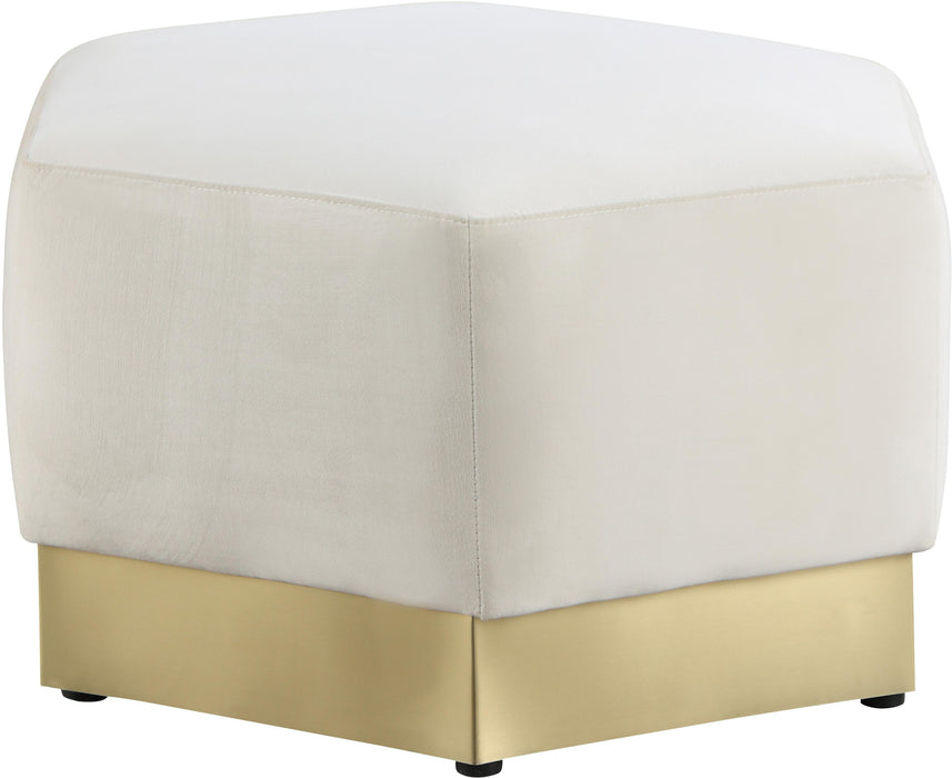 Marquis Cream Velvet Ottoman - Royal Furniture & Gifts (MI) - Multi Location