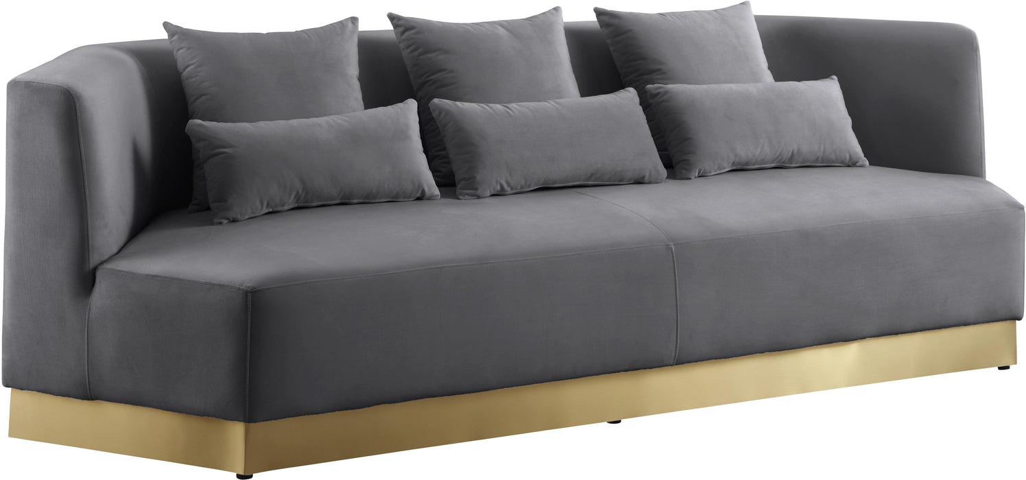 Marquis Grey Velvet Sofa - Royal Furniture & Gifts (MI) - Multi Location