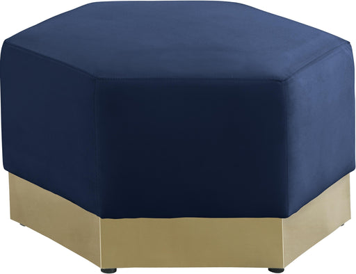 Marquis Navy Velvet Ottoman - Royal Furniture & Gifts (MI) - Multi Location