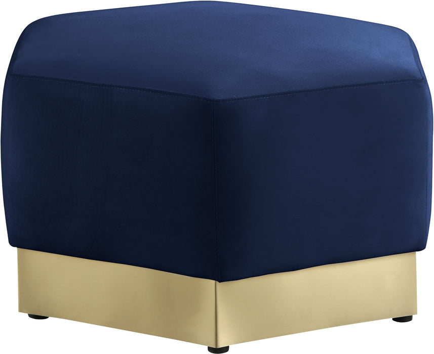 Marquis Navy Velvet Ottoman - Royal Furniture & Gifts (MI) - Multi Location