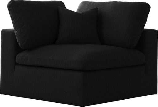Serene Black Linen Fabric Deluxe Cloud Corner Chair - Royal Furniture & Gifts (MI) - Multi Location