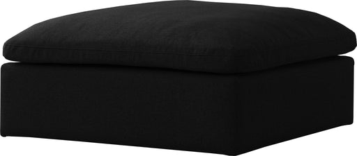 Serene Black Linen Fabric Deluxe Cloud Ottoman - Royal Furniture & Gifts (MI) - Multi Location
