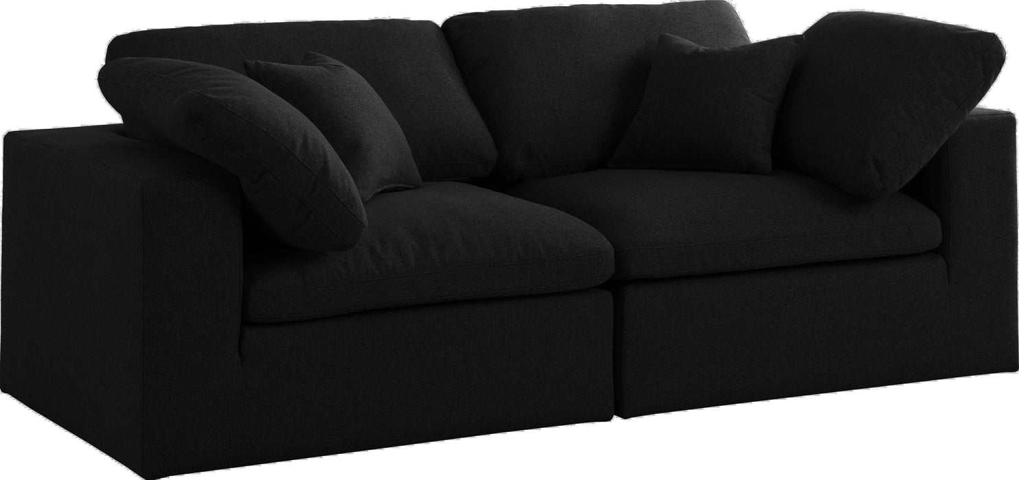Serene Black Linen Fabric Deluxe Cloud Modular Sofa - Royal Furniture & Gifts (MI) - Multi Location