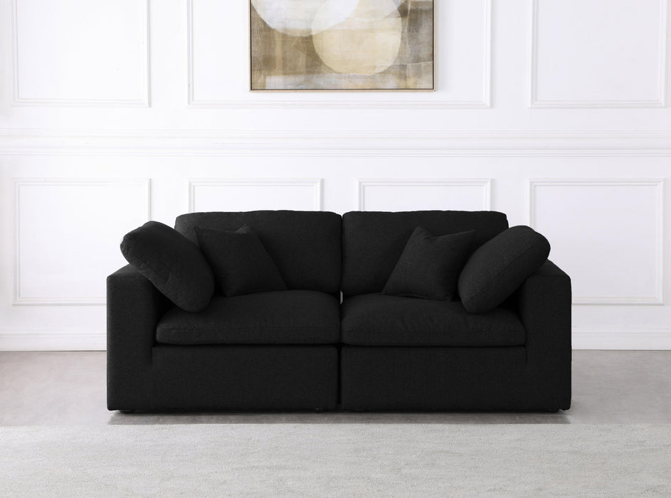 Serene Black Linen Fabric Deluxe Cloud Modular Sofa - Royal Furniture & Gifts (MI) - Multi Location