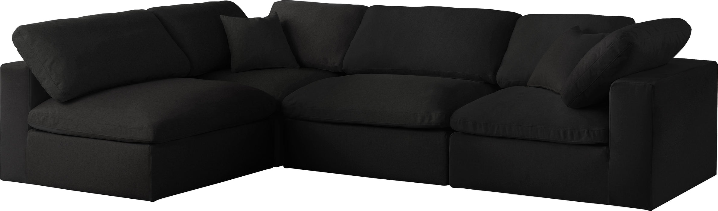 Serene Black Linen Fabric Deluxe Cloud Modular Sectional - Royal Furniture & Gifts (MI) - Multi Location