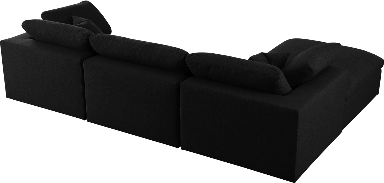 Serene Black Linen Fabric Deluxe Cloud Modular Sectional - Royal Furniture & Gifts (MI) - Multi Location
