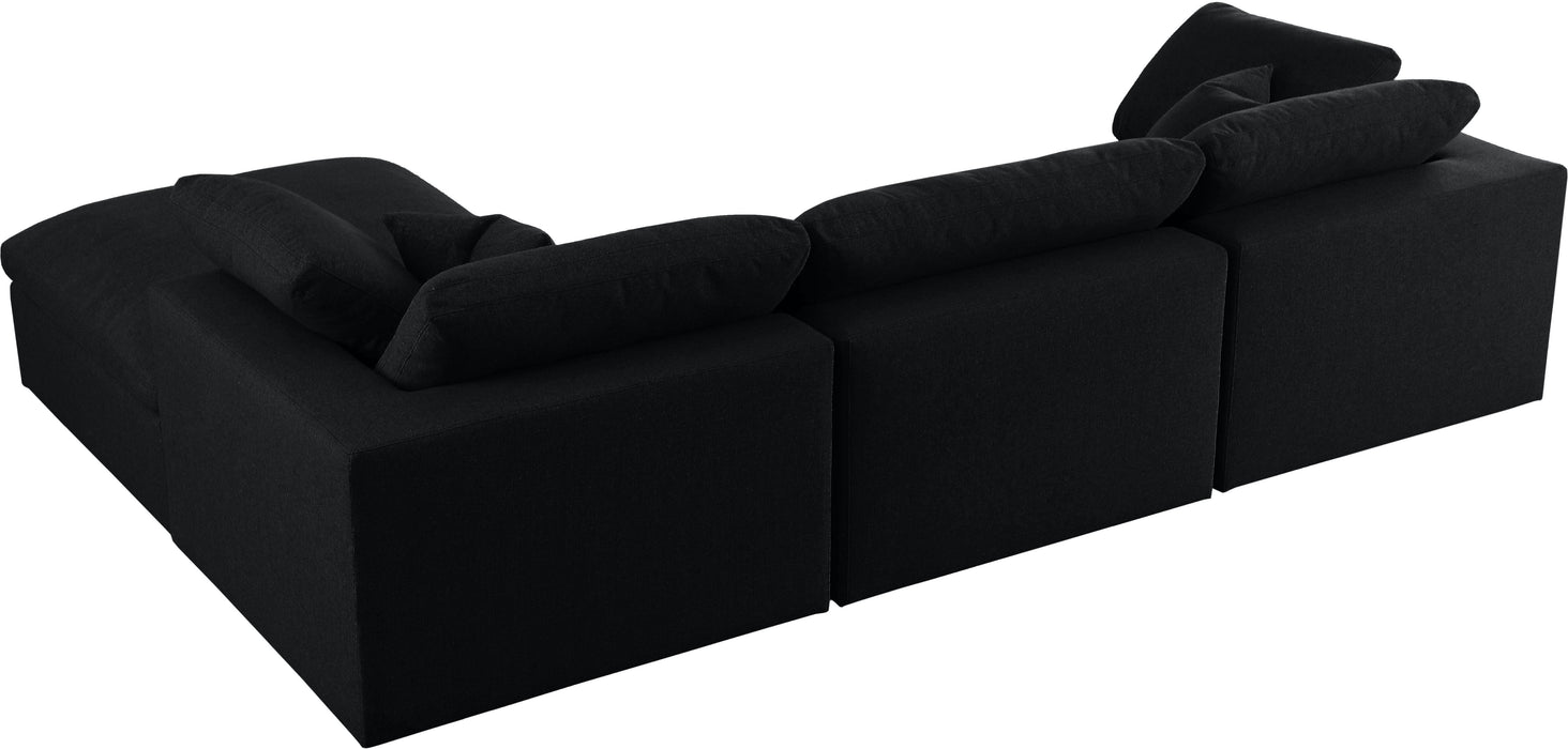 Serene Black Linen Fabric Deluxe Cloud Modular Sectional - Royal Furniture & Gifts (MI) - Multi Location