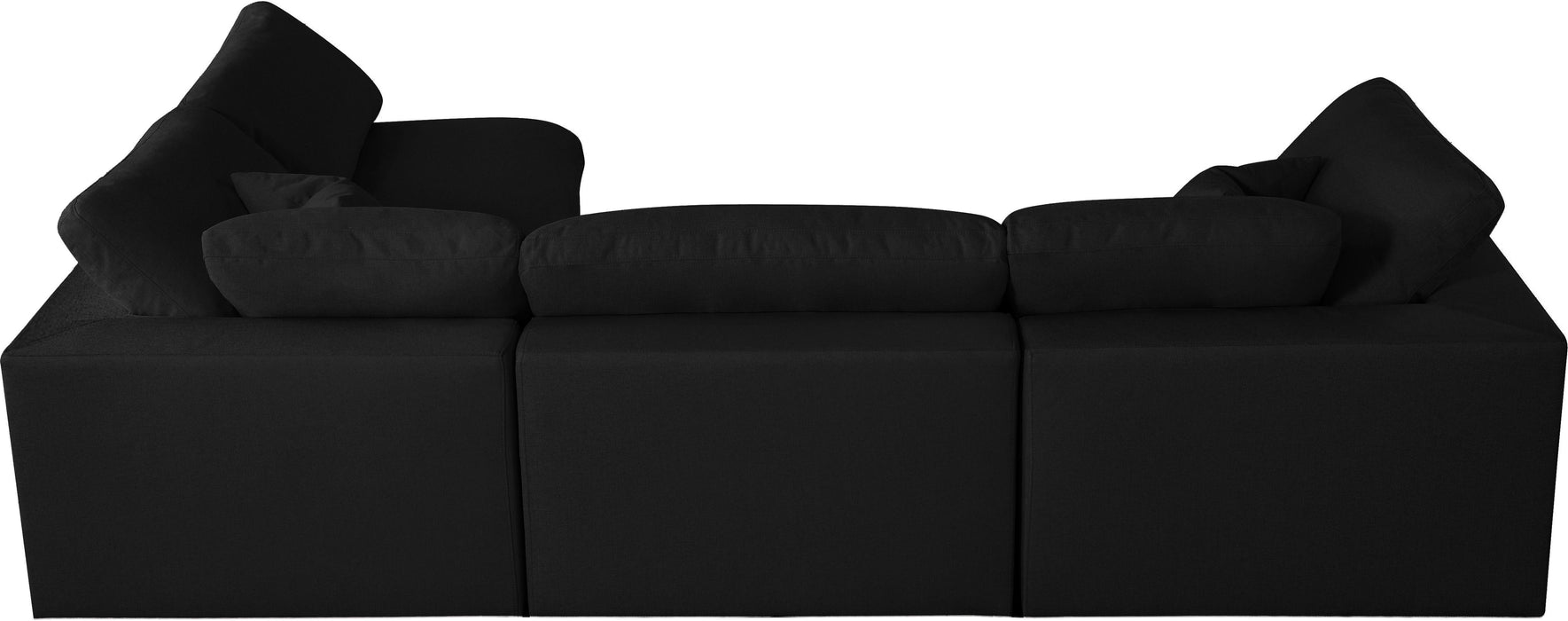 Serene Black Linen Fabric Deluxe Cloud Modular Sectional - Royal Furniture & Gifts (MI) - Multi Location