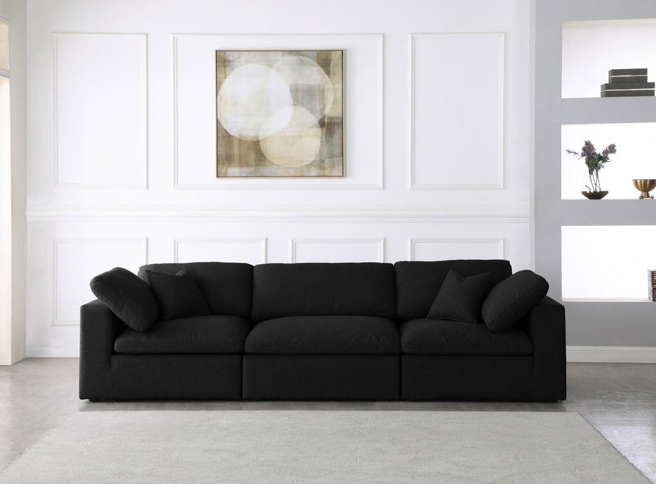 Serene Black Linen Fabric Deluxe Cloud Modular Sofa - Royal Furniture & Gifts (MI) - Multi Location