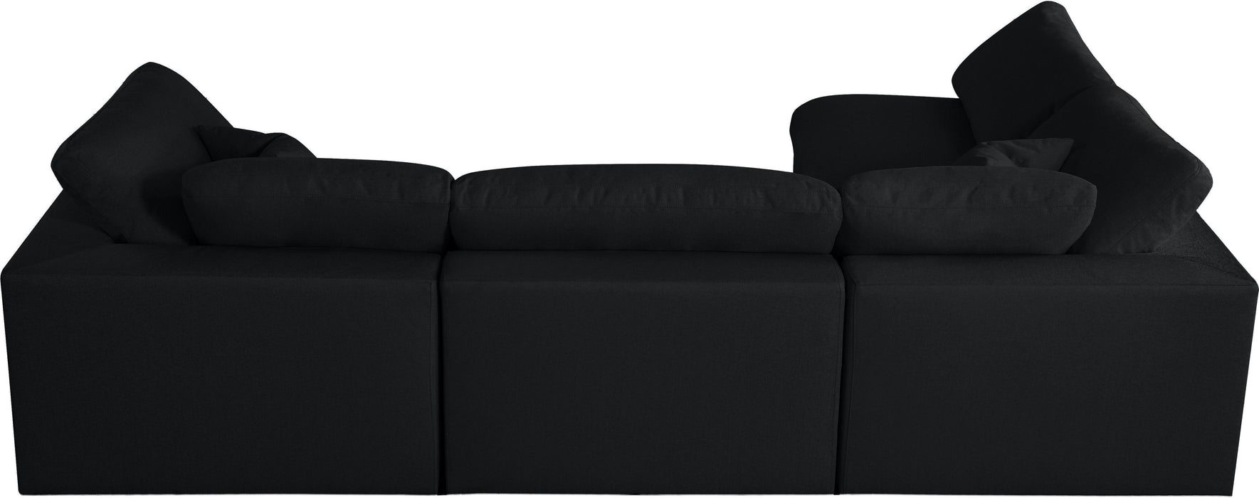 Serene Black Linen Fabric Deluxe Cloud Modular Sectional - Royal Furniture & Gifts (MI) - Multi Location