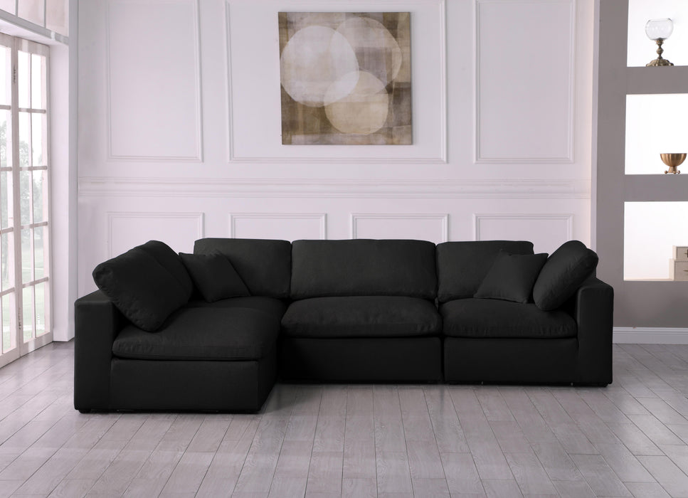 Serene Black Linen Fabric Deluxe Cloud Modular Sectional - Royal Furniture & Gifts (MI) - Multi Location