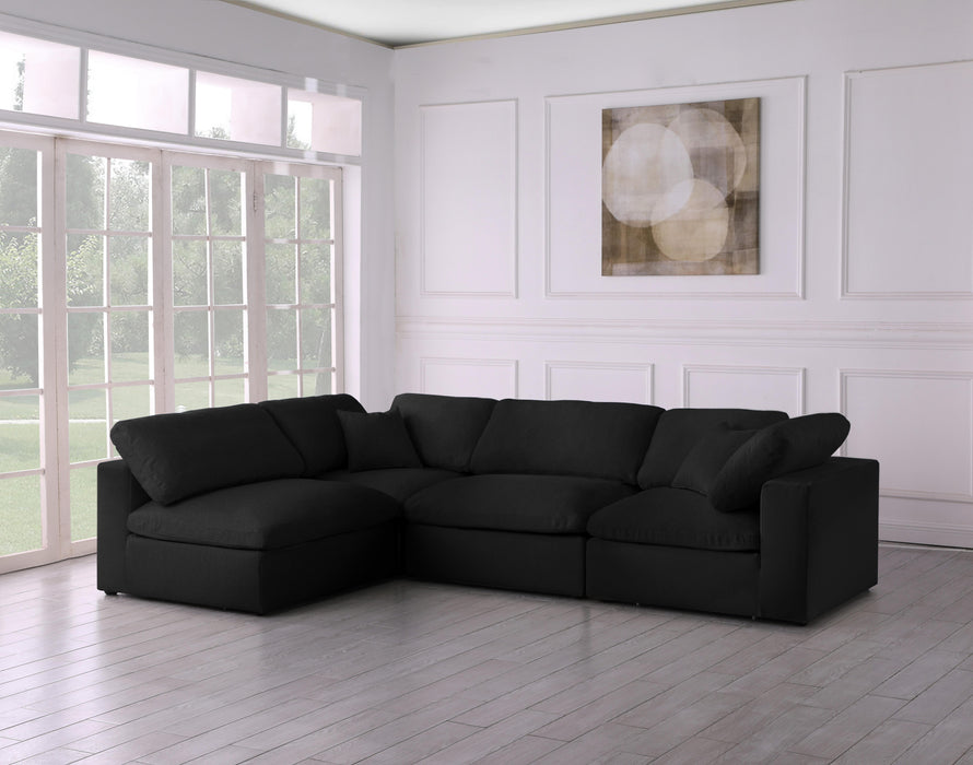 Serene Black Linen Fabric Deluxe Cloud Modular Sectional - Royal Furniture & Gifts (MI) - Multi Location