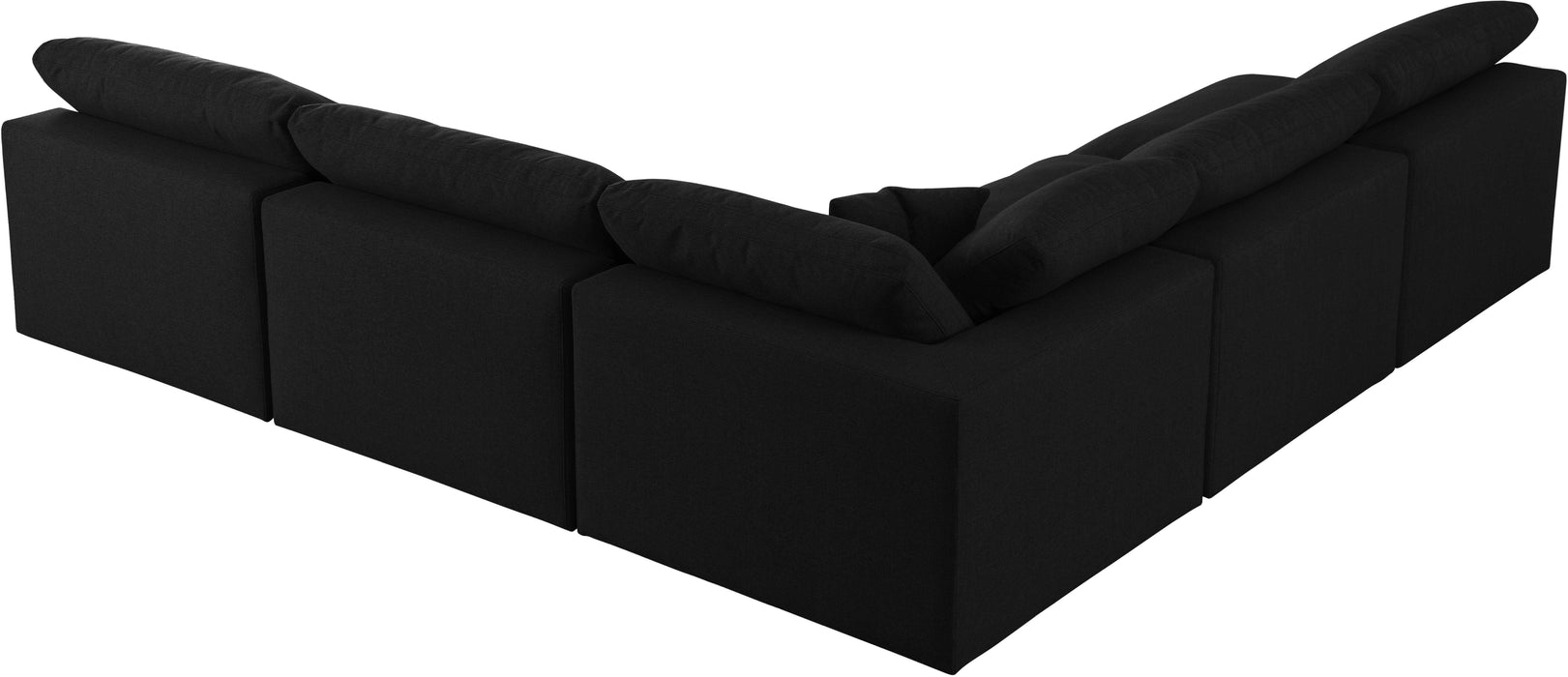 Serene Black Linen Fabric Deluxe Cloud Modular Sectional - Royal Furniture & Gifts (MI) - Multi Location