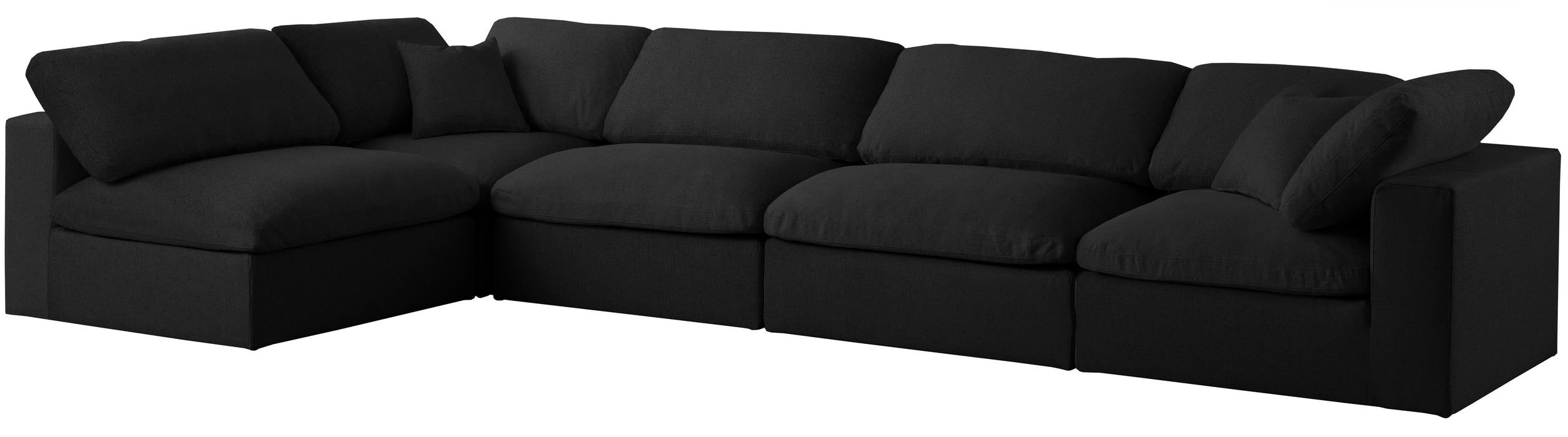 Serene Black Linen Fabric Deluxe Cloud Modular Sectional - Royal Furniture & Gifts (MI) - Multi Location