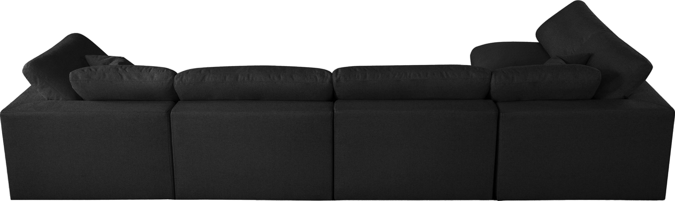 Serene Black Linen Fabric Deluxe Cloud Modular Sectional - Royal Furniture & Gifts (MI) - Multi Location