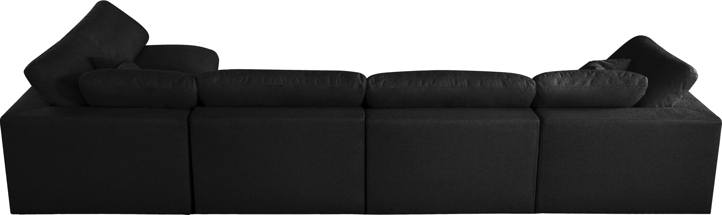Serene Black Linen Fabric Deluxe Cloud Modular Sectional - Royal Furniture & Gifts (MI) - Multi Location