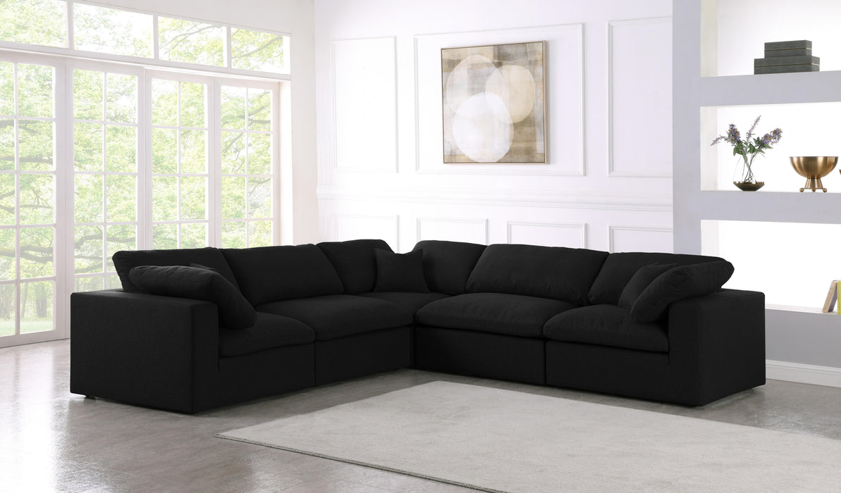Serene Black Linen Fabric Deluxe Cloud Modular Sectional - Royal Furniture & Gifts (MI) - Multi Location