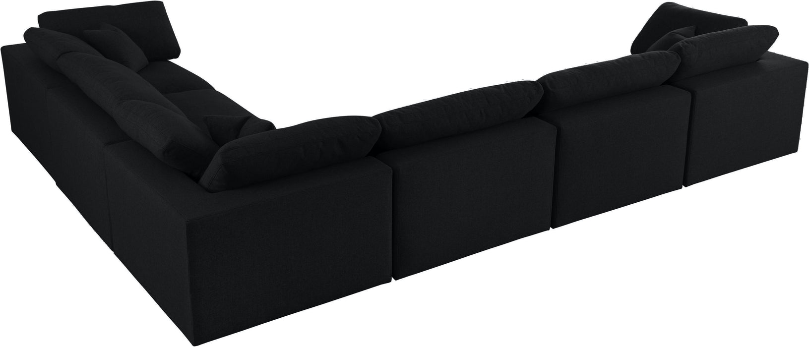 Serene Black Linen Fabric Deluxe Cloud Modular Sectional - Royal Furniture & Gifts (MI) - Multi Location