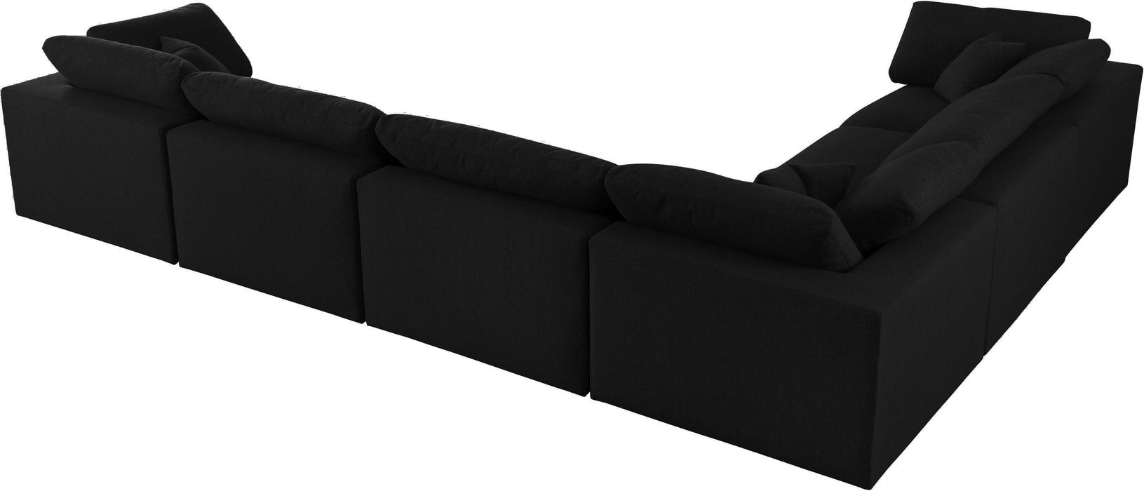Serene Black Linen Fabric Deluxe Cloud Modular Sectional - Royal Furniture & Gifts (MI) - Multi Location
