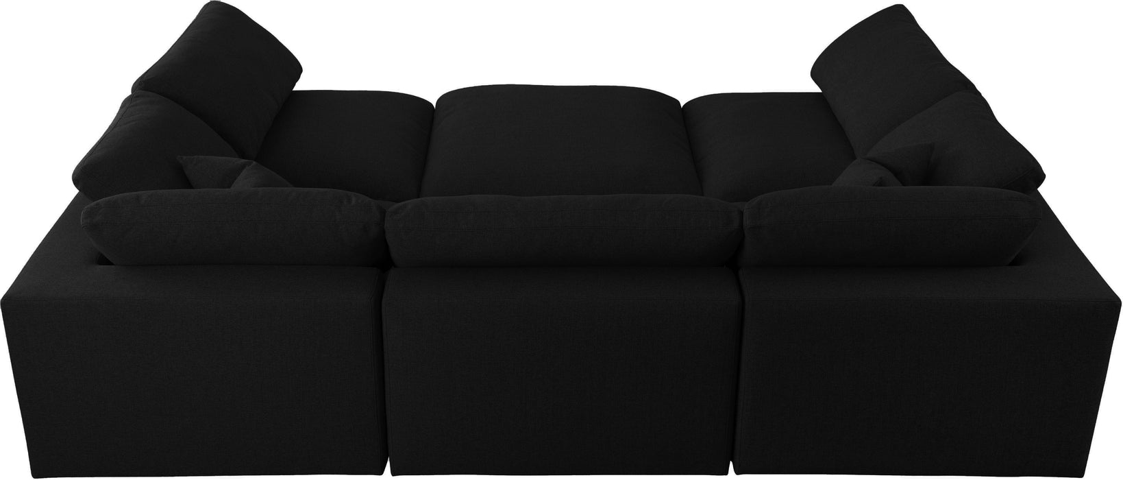 Serene Black Linen Fabric Deluxe Cloud Modular Sectional - Royal Furniture & Gifts (MI) - Multi Location